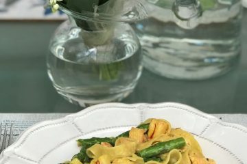 Asparagus Pasta With Saffron Cream Sauce